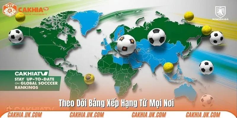 Theo dõi bảng xếp hạng từ mọi nơi